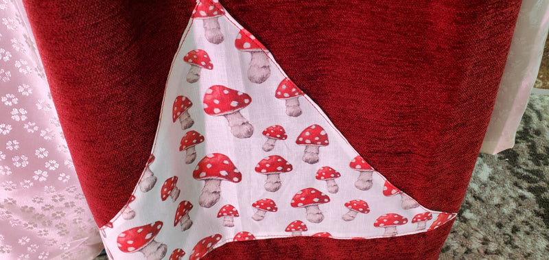 Custom Made Red and White Mushrooms for Mushroom Ladies