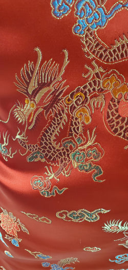 Red Dragon Asian Pattern Brocade: Plus Size