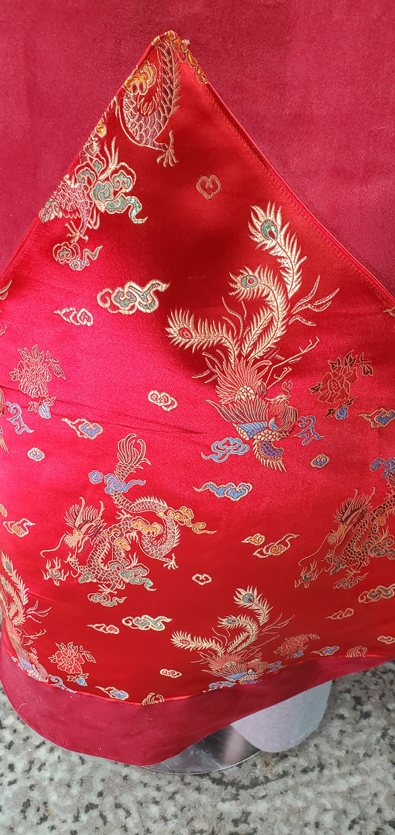 Red Dragon Asian Pattern Brocade: Plus Size