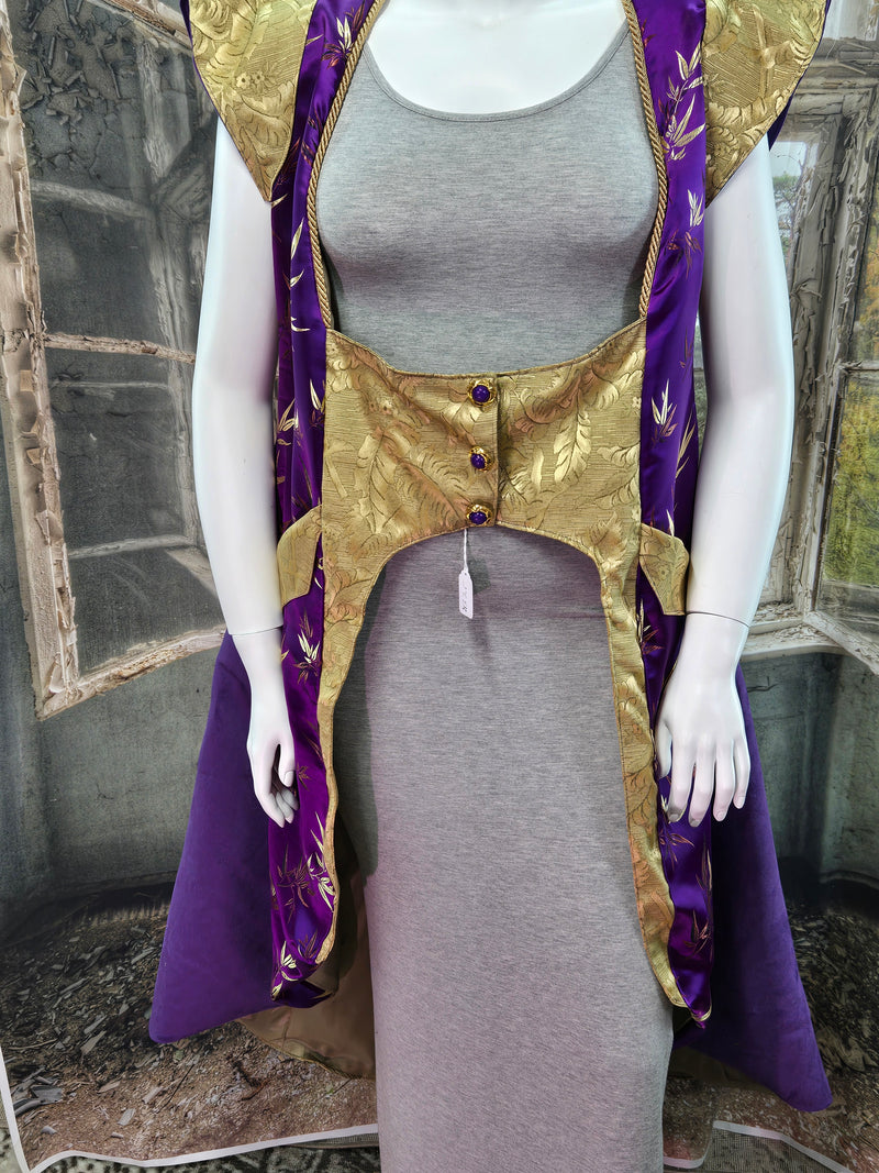 Purple and Gold Brocade: Plus Size