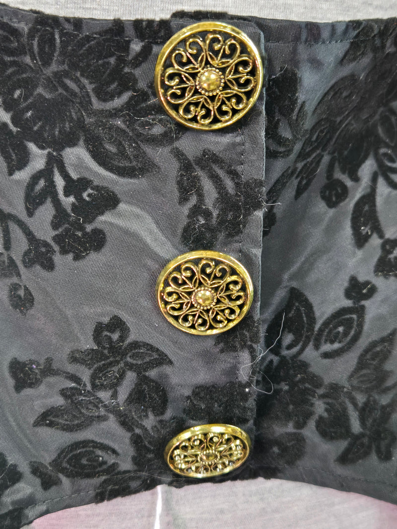 Gold and Black Brocade for Steampunk: Plus Size