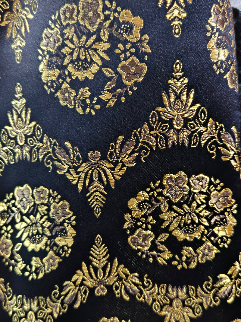 Gold and Black Brocade for Steampunk: Plus Size