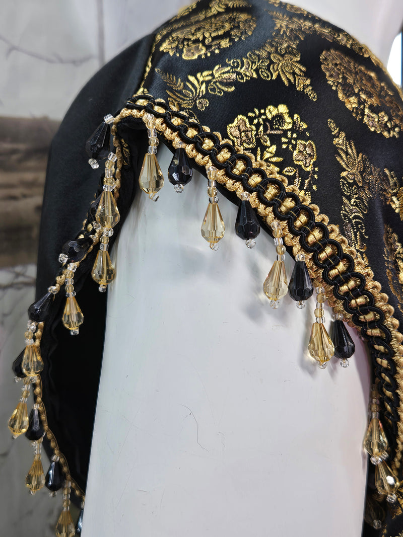 Gold and Black Brocade for Steampunk: Plus Size