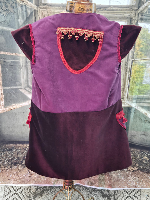 Red and Maroon Pirate or Renn Faire Coat: unisex