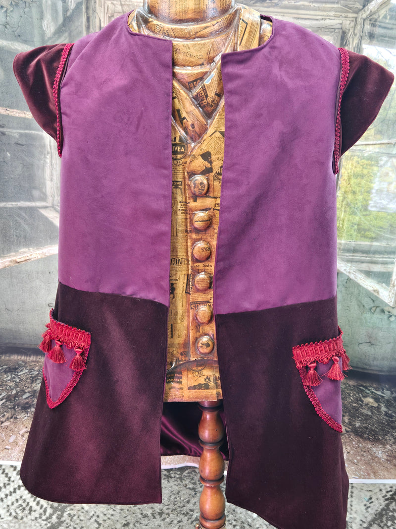 Red and Maroon Pirate or Renn Faire Coat: unisex