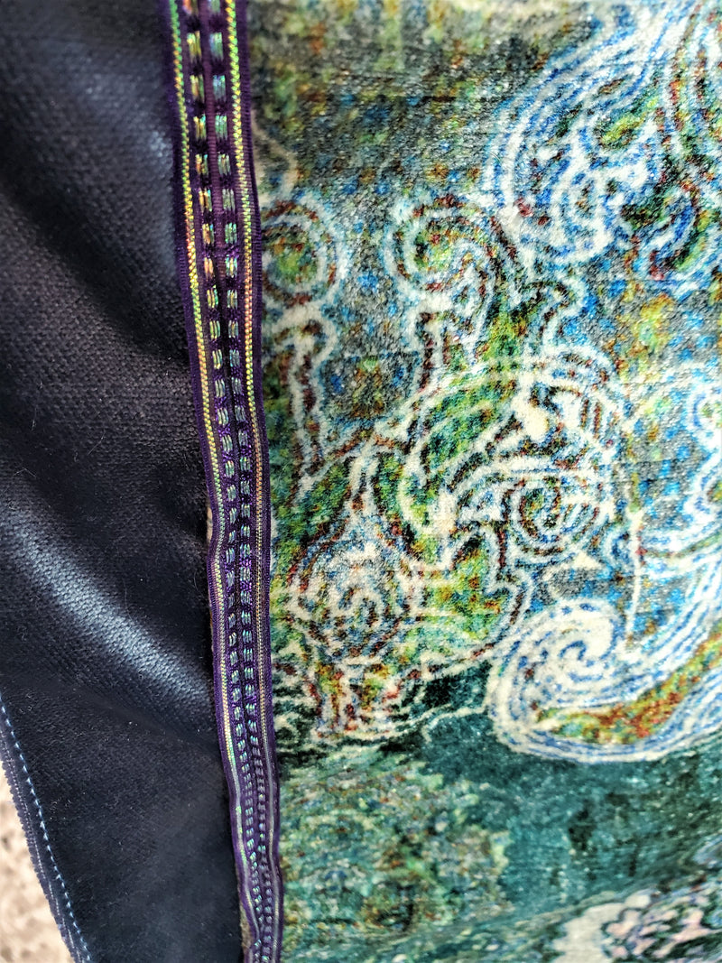 Paisley Shades of Blue, Green, and Purple
